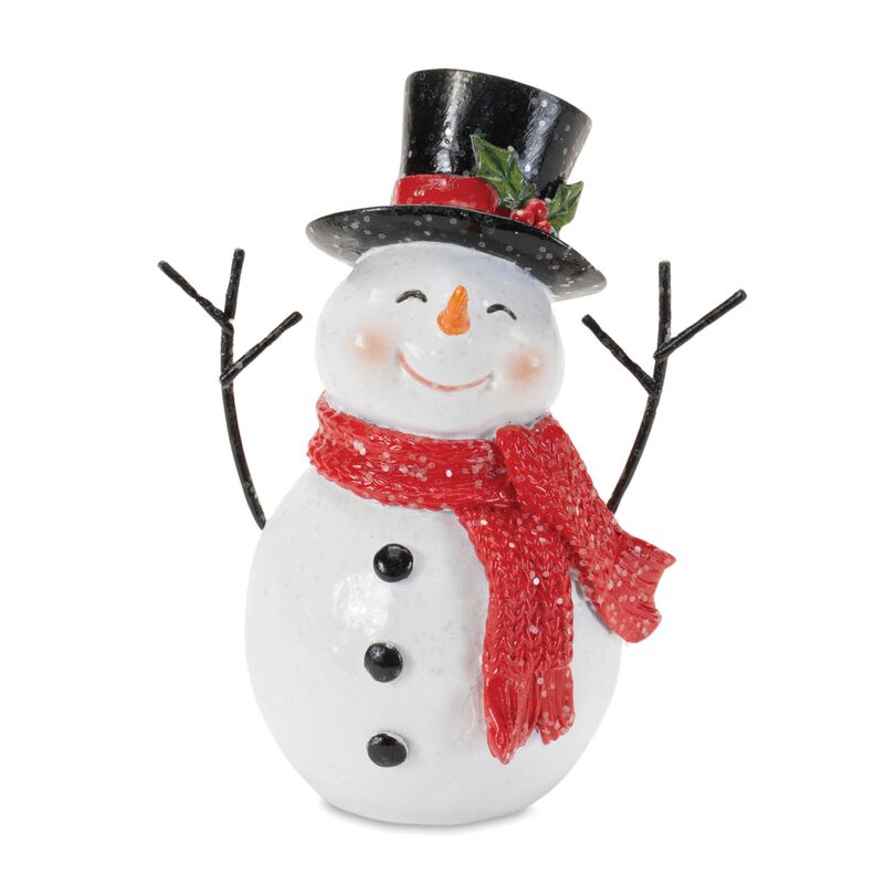 Holiday Snowman Figurines (Set of 3) – Festive Christmas Tabletop Decorations for Mantel, Shelf, or Winter Centerpieces