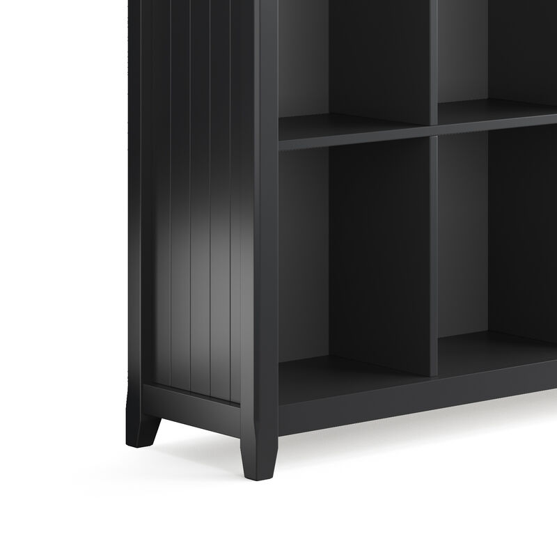 Acadian SOLID WOOD 48 inch x 57 inch Transitional 12 Cube Storage in Black