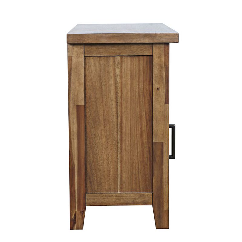 Jofran Claremont Transitional Rustic Wood Accent End Table with Storage