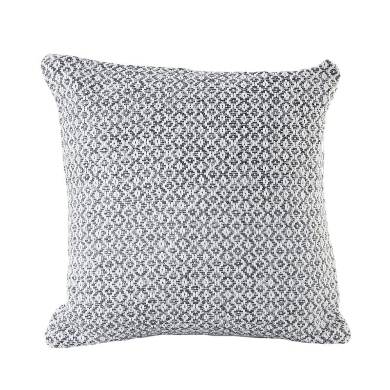 HomeRoots Set of Two Gray and White Geometric Cotton Throw Pillow image number 4