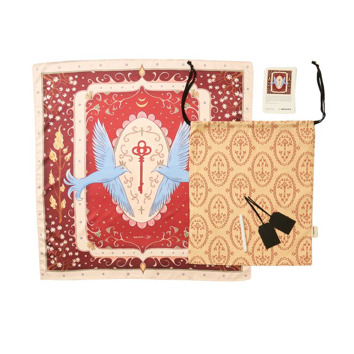 WRAPPR Reusable Fabric Gift Wrap Set with Gift Bag, Tags & Chalk Marker &ndash; Medium