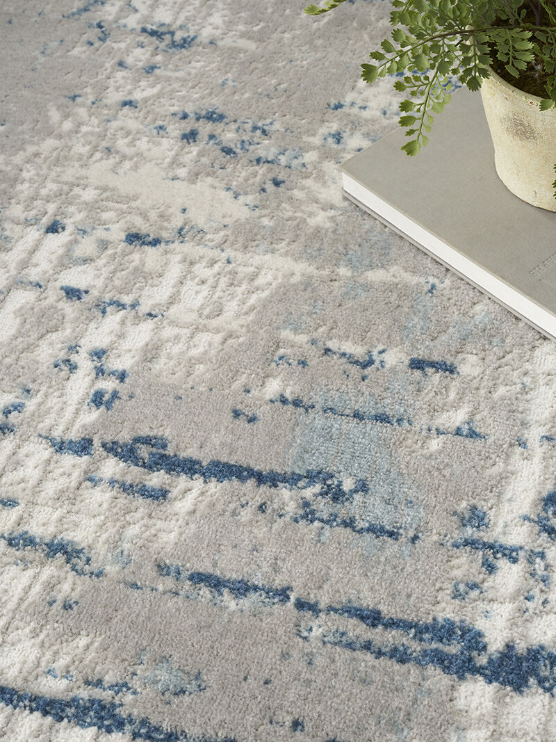 Quarry QUA01 Ivory/Gray/Blue 10' x 14' Rug