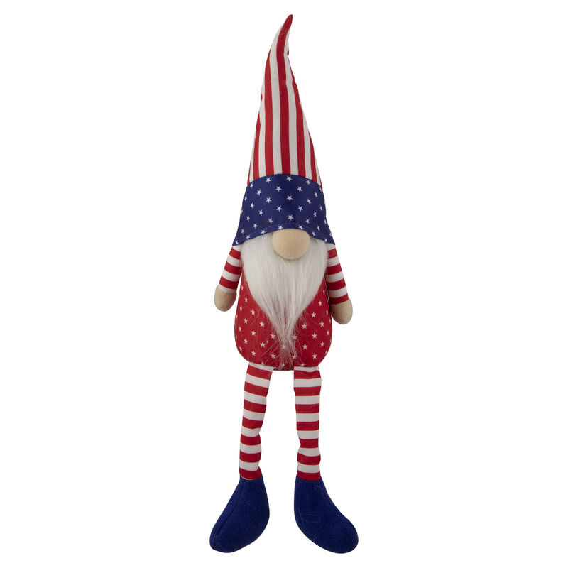 17.75" Sitting Patriotic Boy 4th of July Gnome image number 0