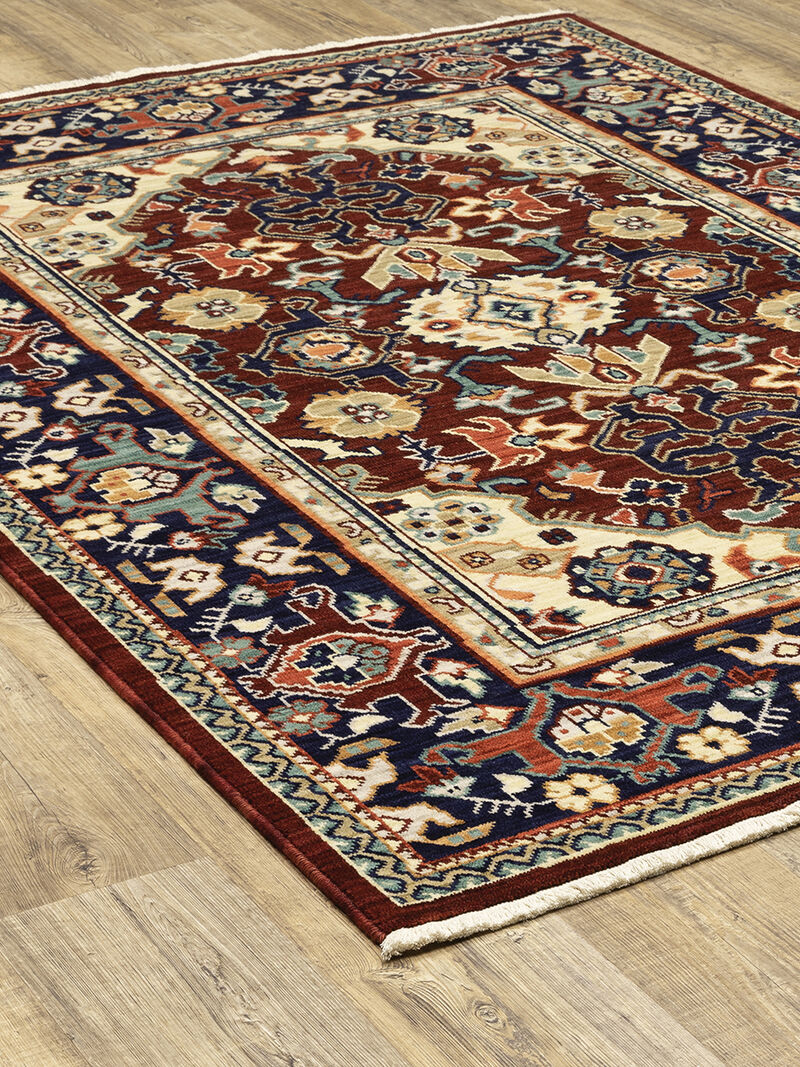 Lilihan 5'3" x 7'6" Red Rug image number 2