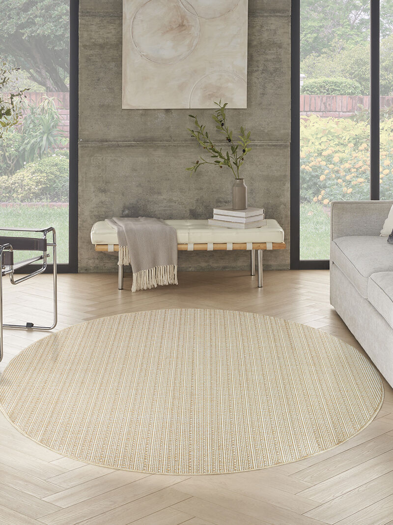 Tulum TLM01 Cream 8' x Round Rug