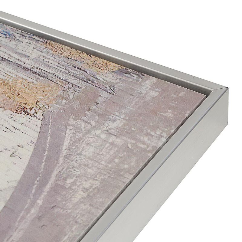 Carolina Living Circle Abstract Wall Art - Blue/Silver - Silver Frame - Large image number 3