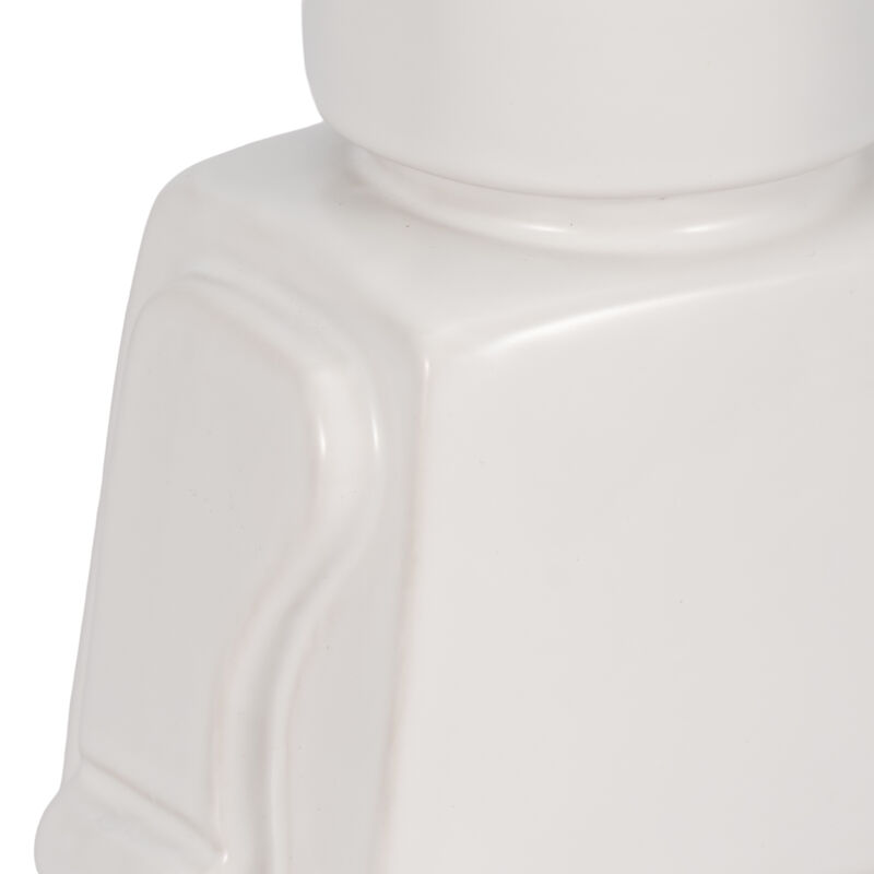 12" Block Man Figure, White image number 4