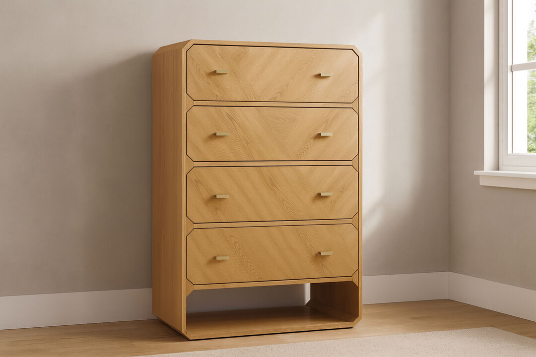 Meridian Furniture Parker Natural Ash Veneer Chest