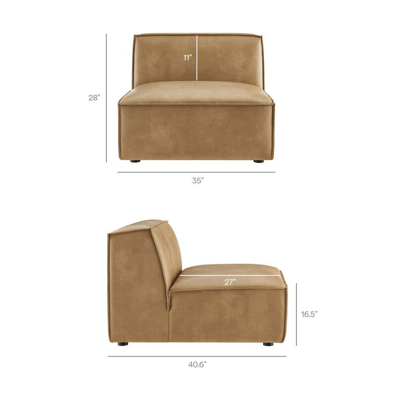 Restore 5-Piece Vegan Leather Modular L-Shaped Sofa image number 3
