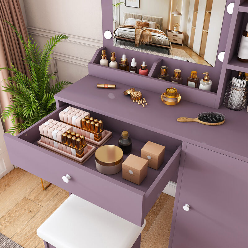 Frafup Stylish Vanity Desk Set image number 9