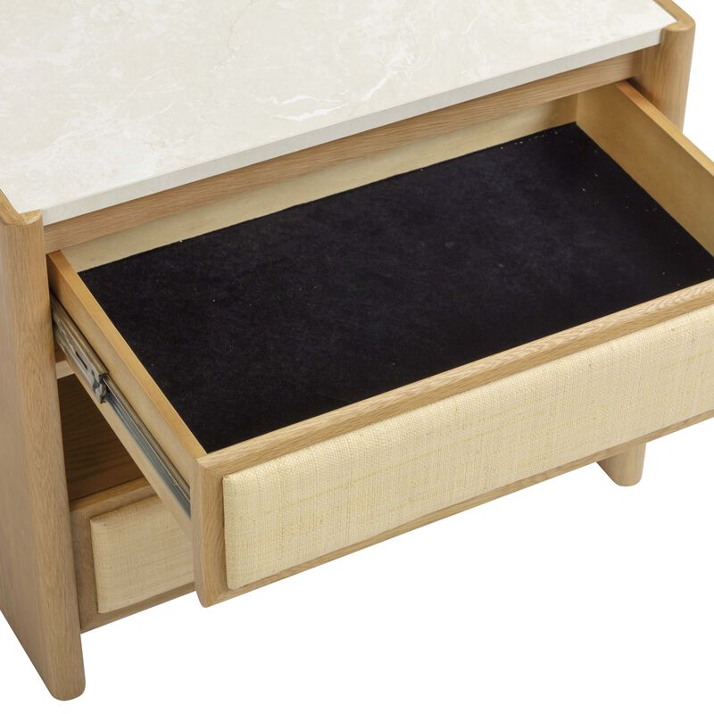 Paige Natural Oak 2-Drawer Nightstand image number 6