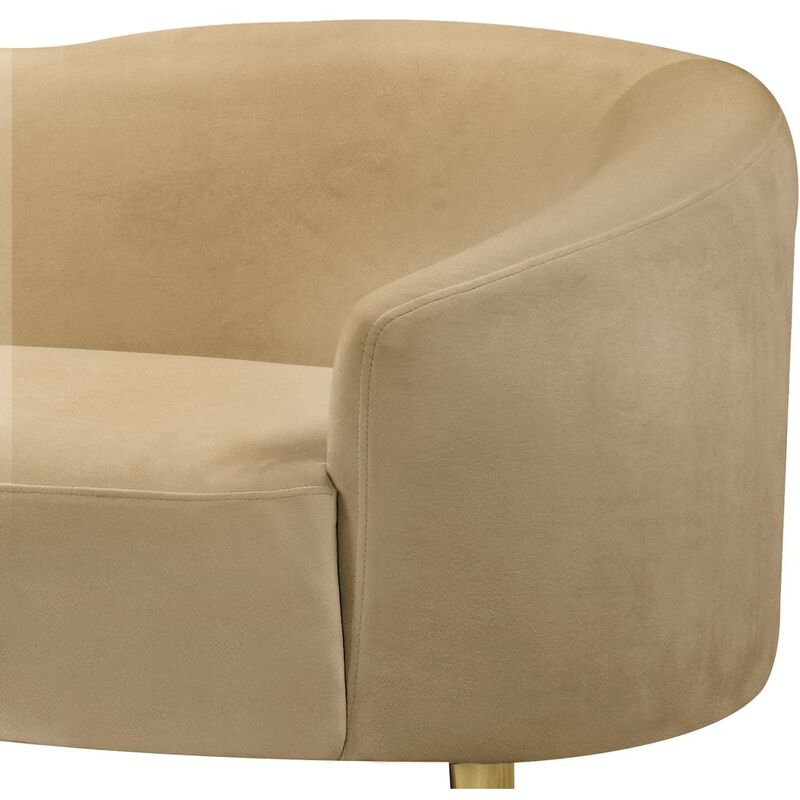Meridian Furniture Ritz Camel Velvet Loveseat