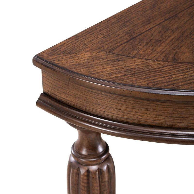 Liberty Furniture Allington Demilune Sofa Table for Living Room - Satin Sienna image number 4