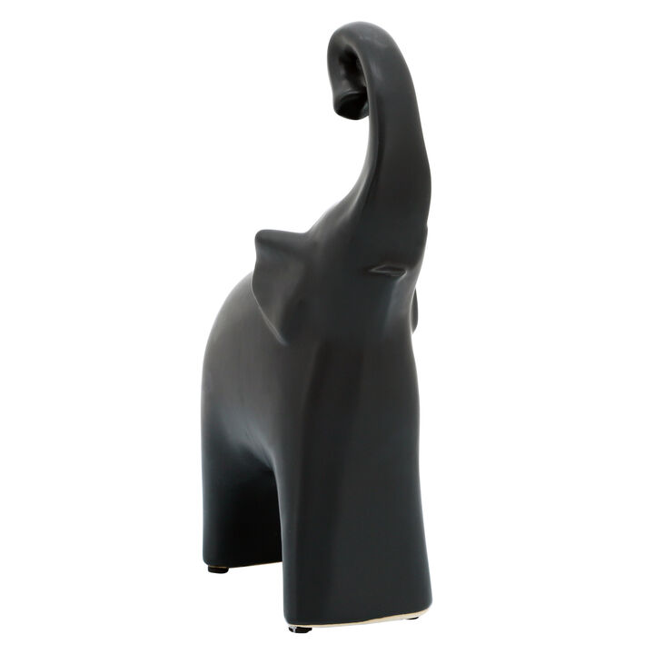 Ceramic Elephant Matte Black
