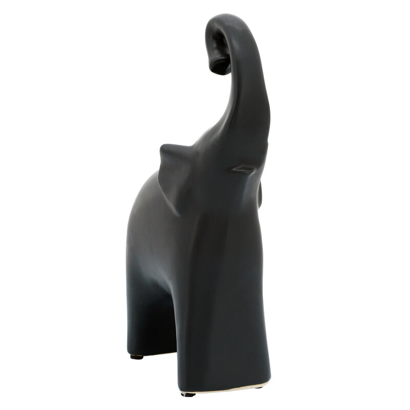 Ceramic Elephant Matte Black image number 1