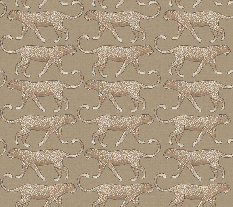Big Cat Walk Brown Peel & Stick Wallpaper