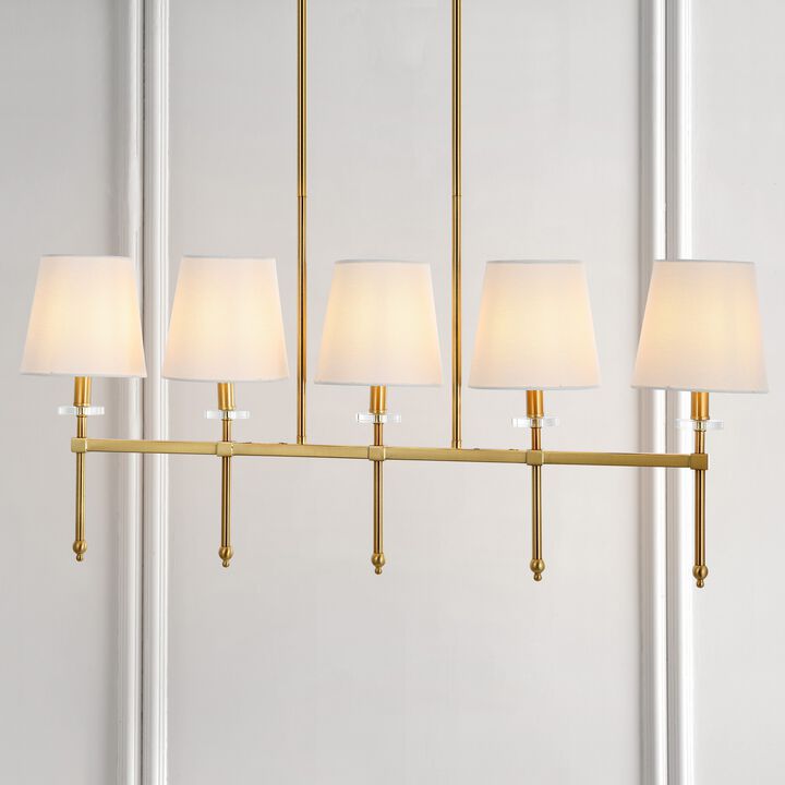 Sophie 5-Light Modern Midcentury Iron Linear LED Pendant