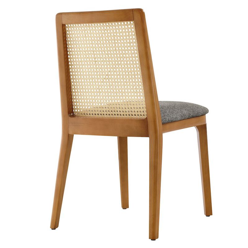 Monarch Wood and Rattan Dining Side Chair image number 4