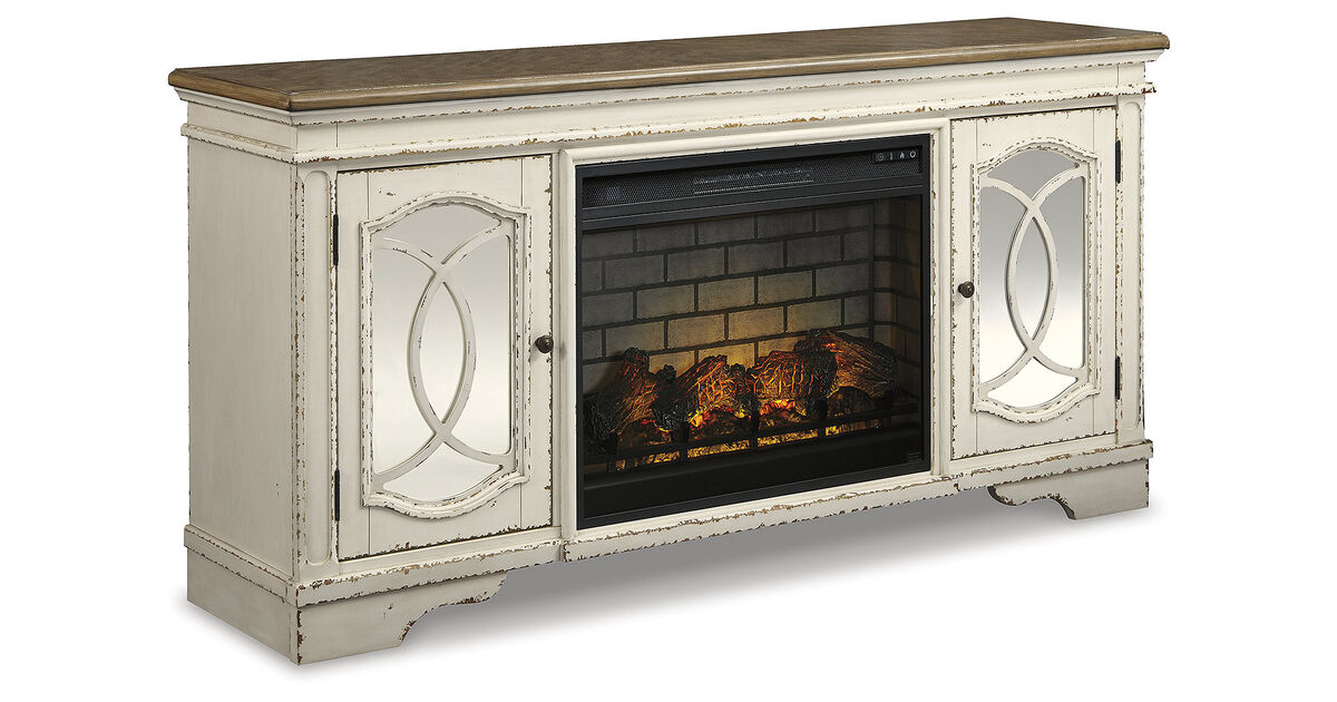 Realyn 74" TV Stand with Electric Fireplace