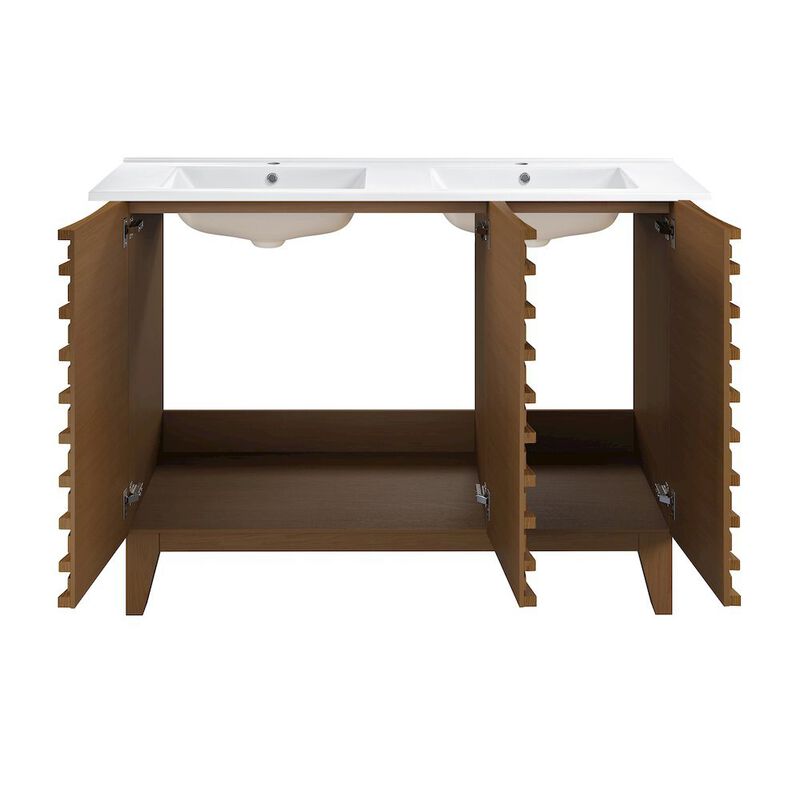 Cascade 48 in. Bathroom Vanity with 3-Hole Ceramic Sink Top image number 4
