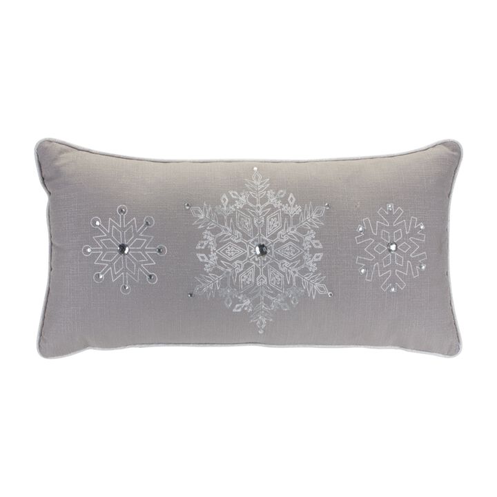 Set of 2 Snowflake Pillows for Seasonal Home Decor