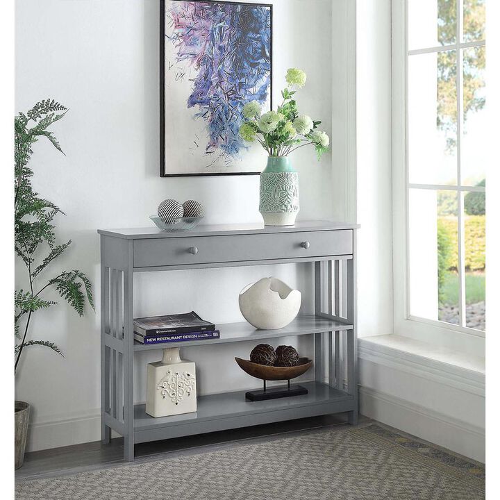 Convience Concept, Inc. Mission 1 Drawer Console Table with Shelves