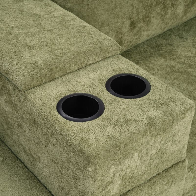 Guftem Modern 5‑Seat U‑Shaped Chenille Sectional Sofa image number 8