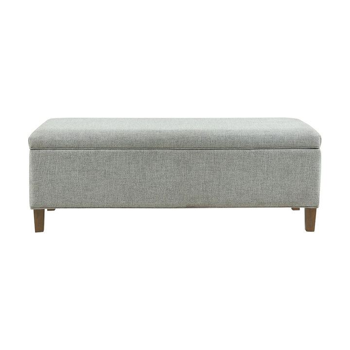 Gracie Mills Randolph Reclaimed Wood Upholstered Storage Bench