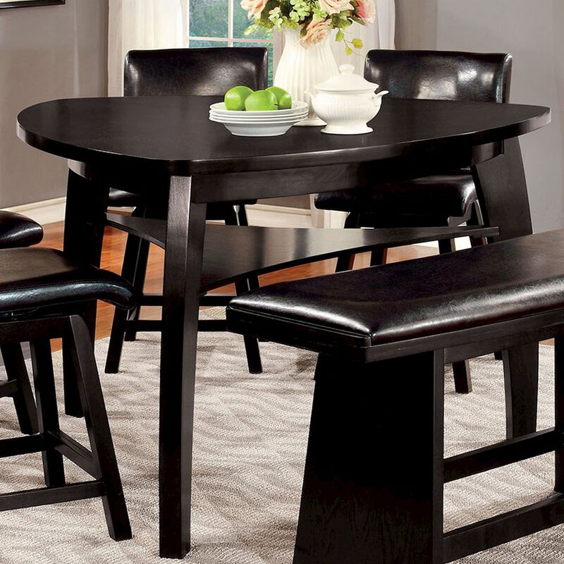 Simple Relax Wooden Counter Height Seating Table in Black Finish image number 4