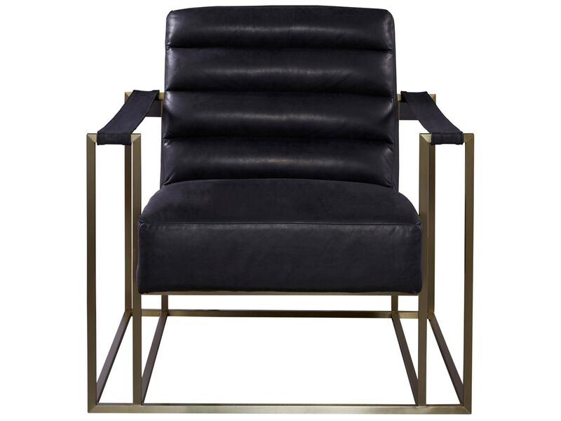 Jensen Accent Chair-Black Leather