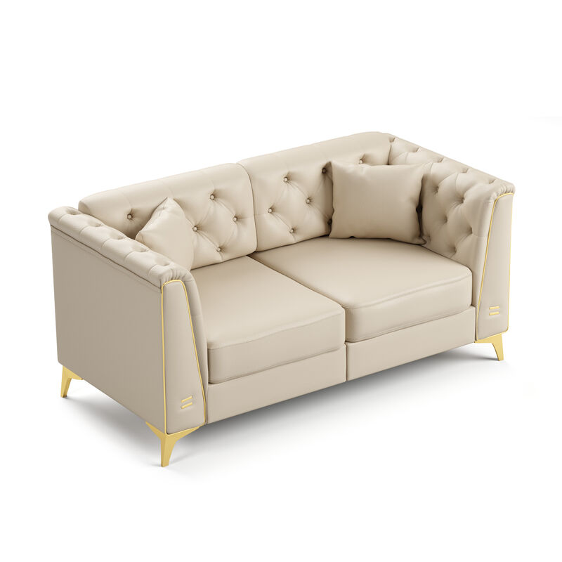 Wotvo Luxury Modular Chesterfield Sofa Set image number 5