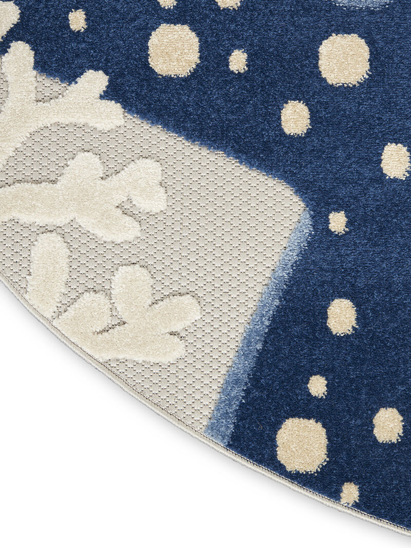 Aloha ALH24 Blue/Gray 4' x Round Rug