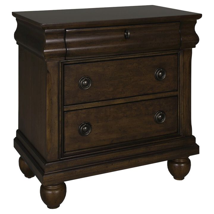 Liberty Furniture Rustic Traditions King Sleigh Bed, Dresser & Mirror, Chest, Night Stand