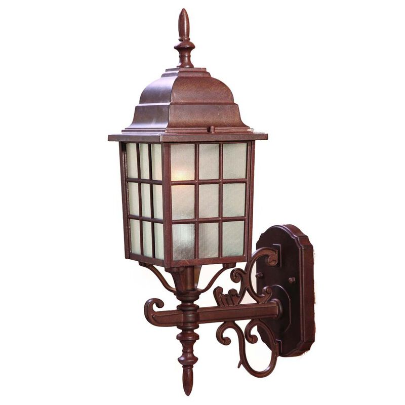 Wall-Mounted Window Pane Lantern Light – Outdoor Wall Sconce for Yard or Garage