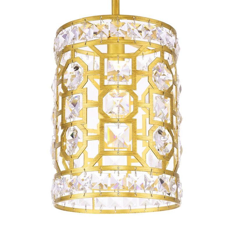 CWI Lighting Belinda 1 Light Pendant With Champagne Finish