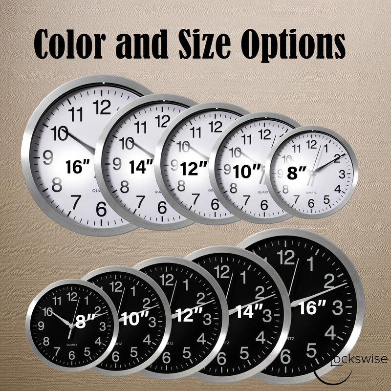 Clockswise 14-in Round Quartz Wall Clock Non-Ticking
