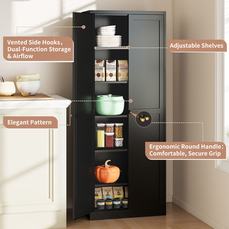 Hexfo Kitchen Pantry Cabinet image number 4