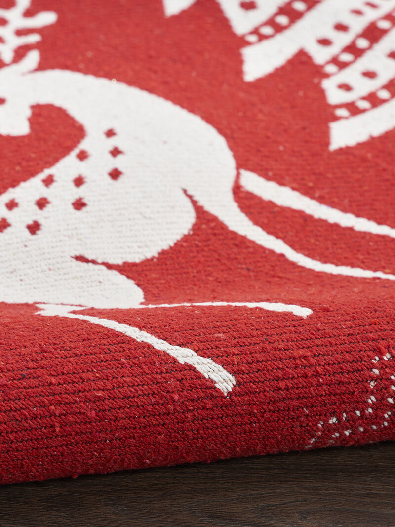 Tybee TYB12 Red/Ivory 2' x 3' Rug image number 4