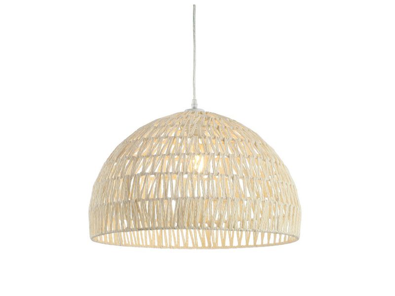 Campana 1-Light Bohemian Modern Woven Rope/Iron LED Pendant