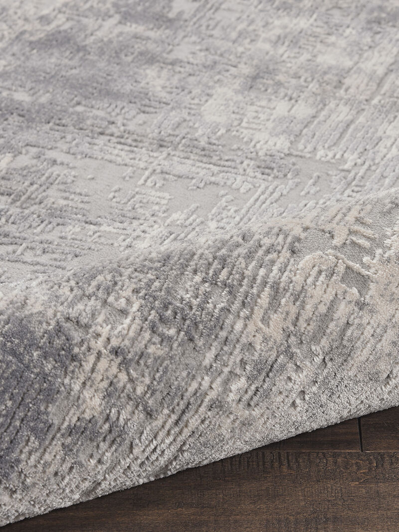 Rustic Textures RUS01 Ivory/Silver 5'3" x Round Rug