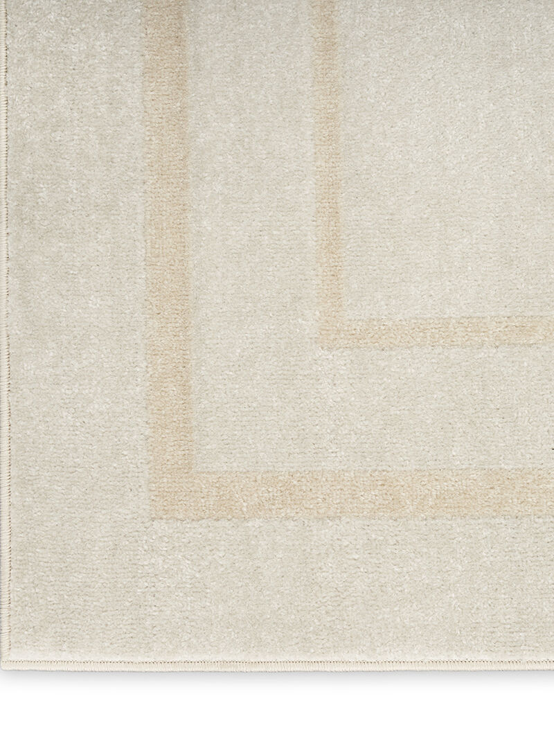 Nourison Essentials NRE02 Ivory/Gold 2' x 6' Rug image number 3