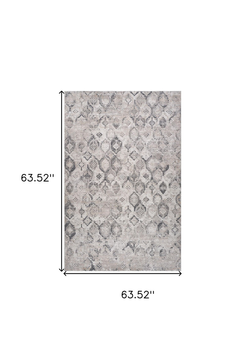 HomeRoots Abstract Distressed Area Rug image number 2