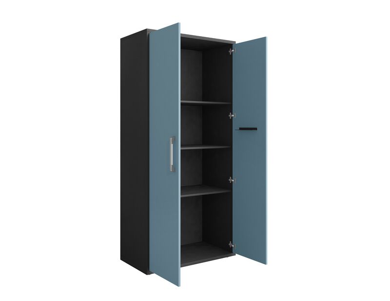 Eiffel Blue Garage Cabinet