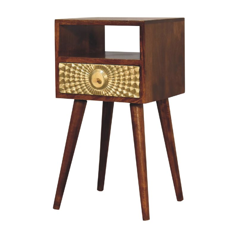 Eden Mini Solid Wood 1 Drawers  NightStand