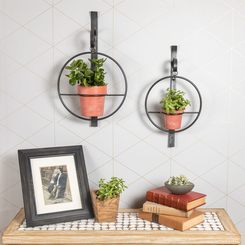 Tivoli 2-Piece Metal Hanging Planter Set
