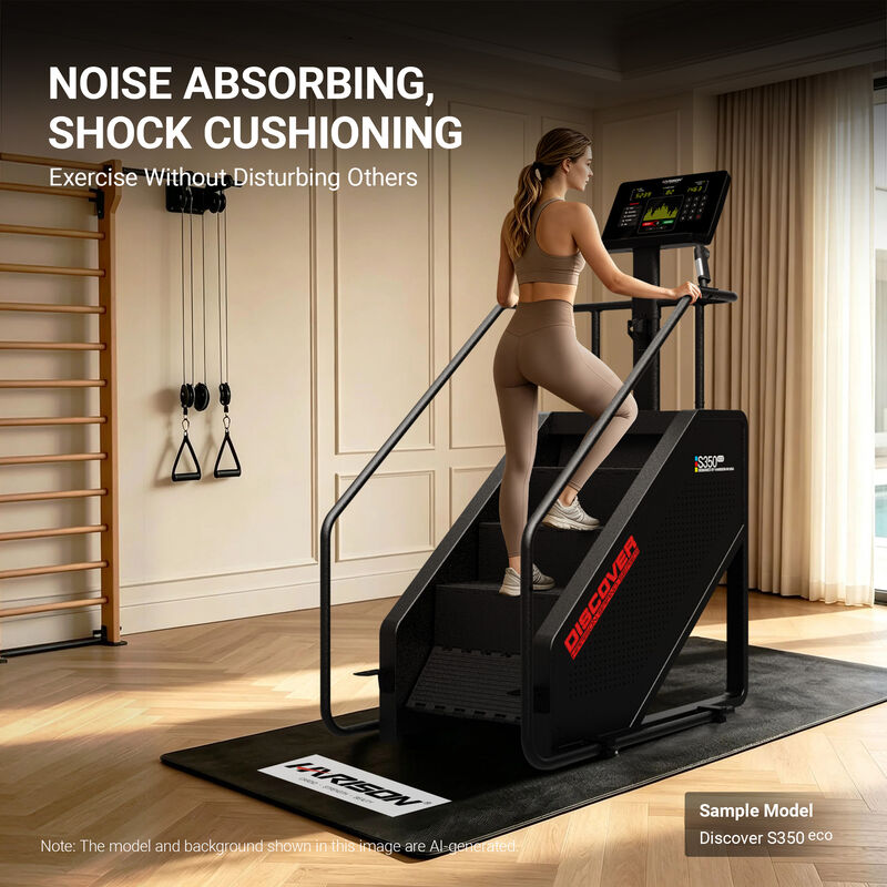 HARISON Treadmill Mat for Carpet & Hardwood Floors, 4.3mm Thickness, Compatible for Treadmills, Elliptical, Exercise Bikes, Stationary Cycles and Accessories (HR-002) image number 4