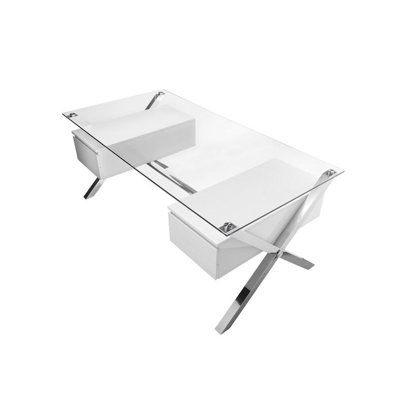 Pangea Home Beverli Desk Large White