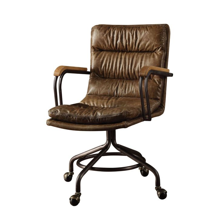 Harith Office Chair in Vintage Whiskey Top Grain Leather