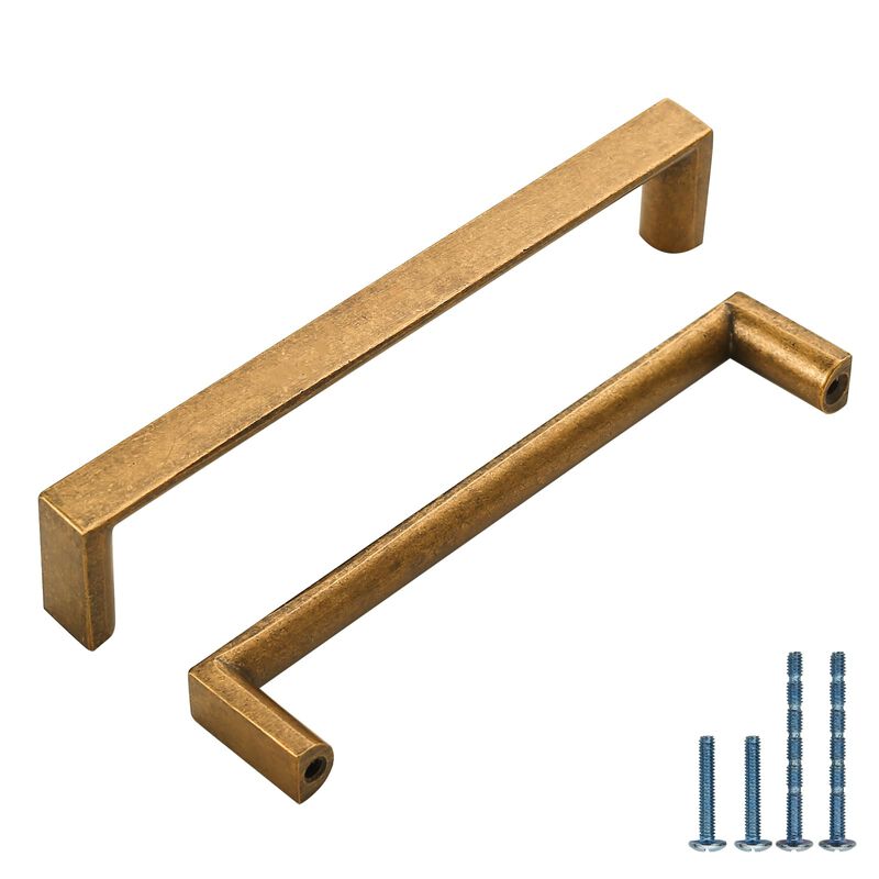 KNOKLOCK 10 Pack 5 Inch(128mm) Kitchen Cabinet Handles Antique Brass Cabinet Pulls Kitchen Cabinet Hardware Drawer Pulls for Dre