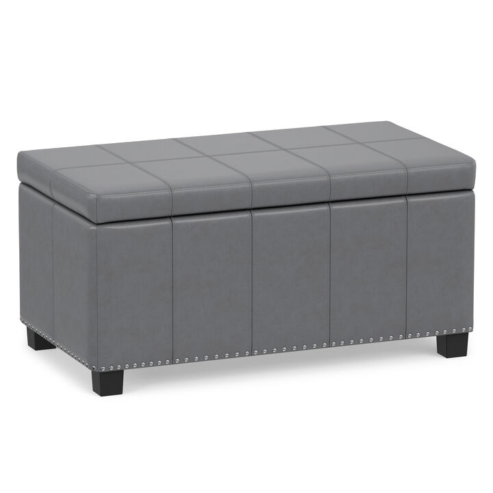 Simpli Home Amelia Storage Ottoman Bench